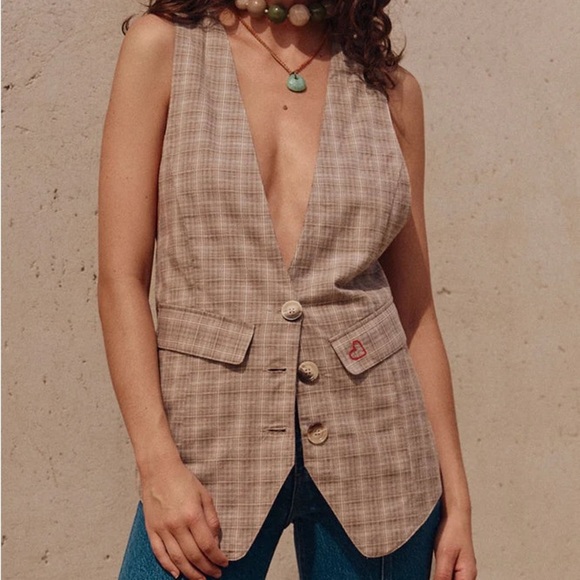 SPELL Arizona Plaid Vest - Picture 1 of 7